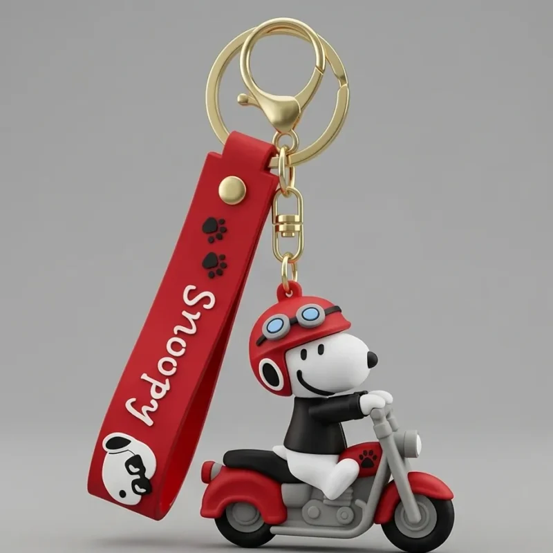 Llavero Snoopy en moto
